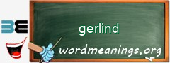 WordMeaning blackboard for gerlind